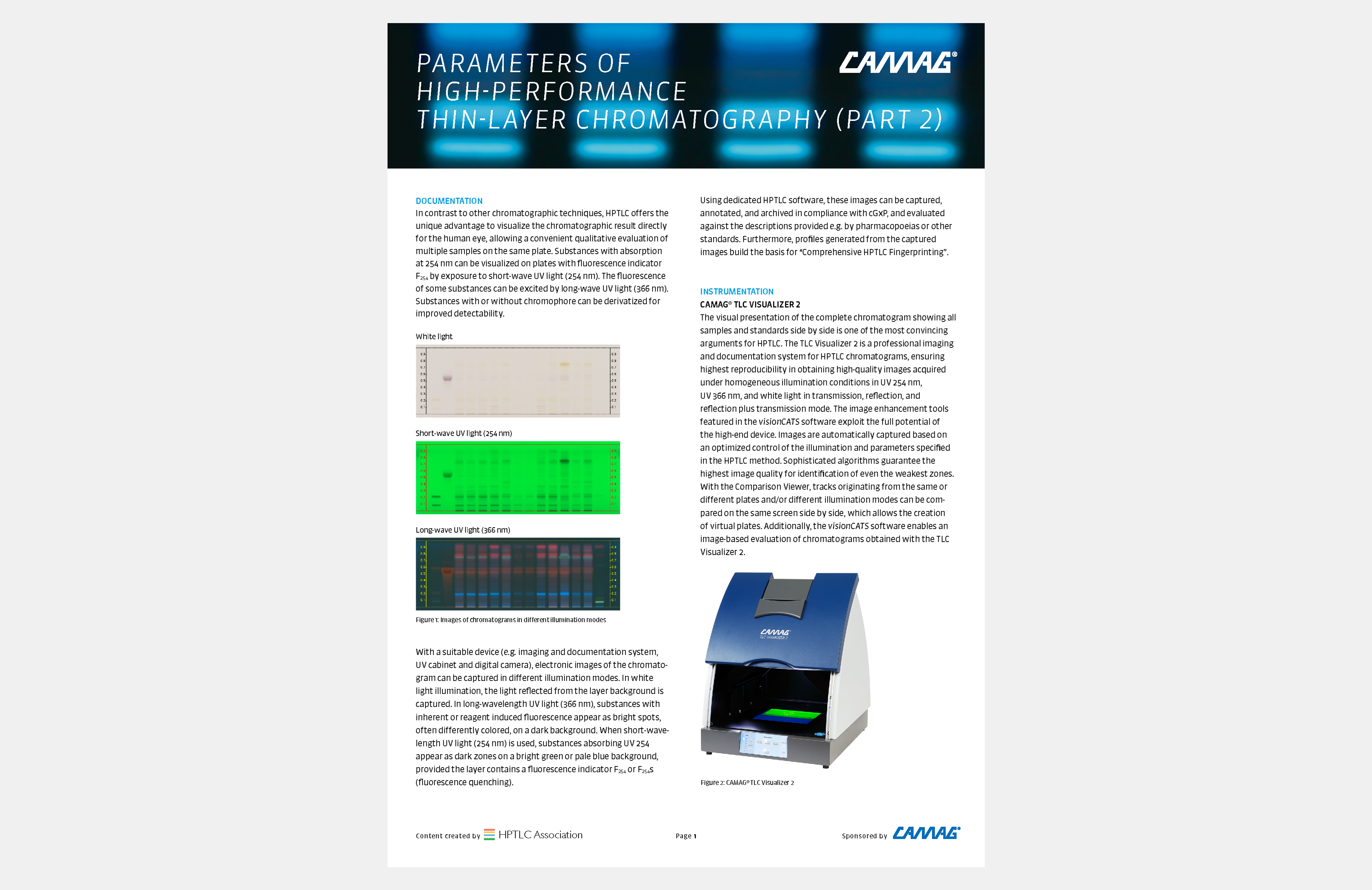 Parameters of High-Performance Thin-Layer Chromatography (Part 2)