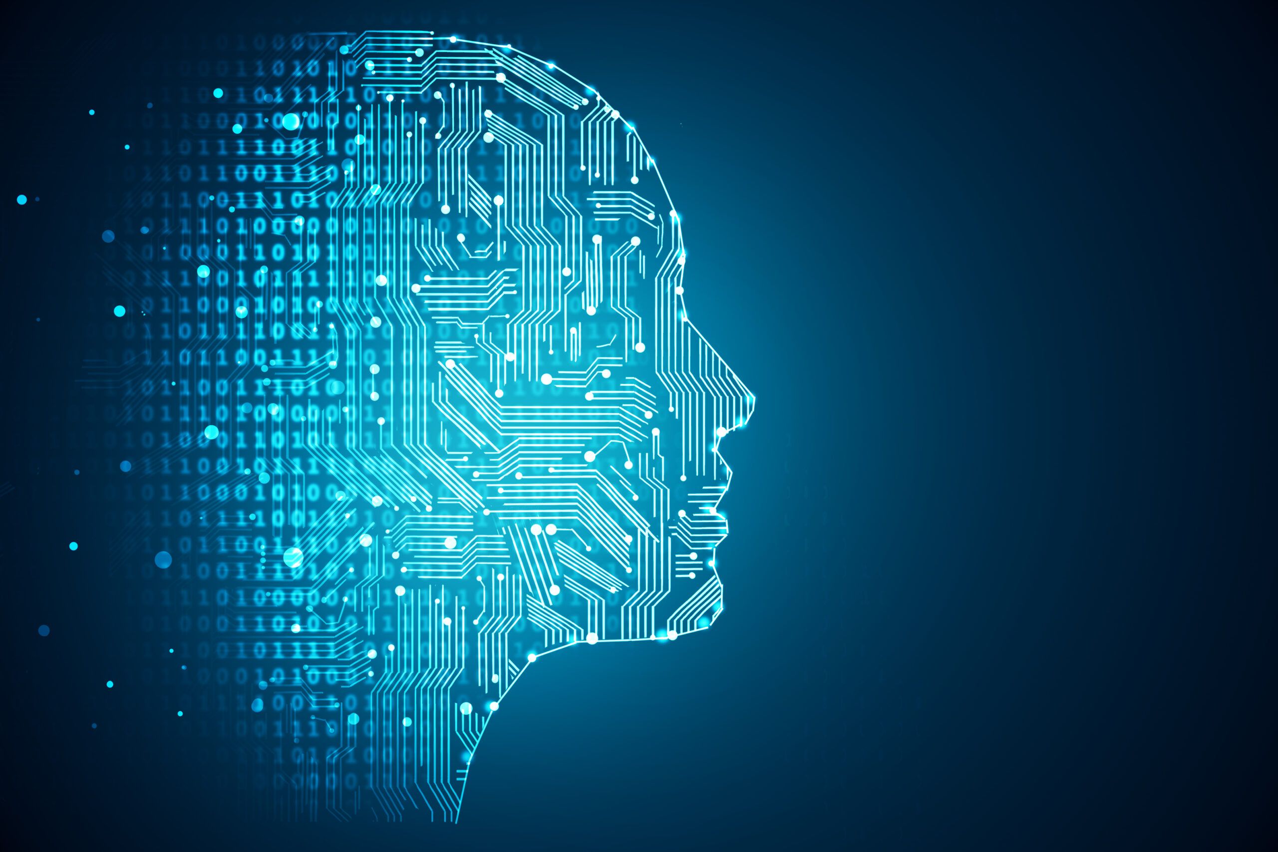 Artificial intelligence. Human head outline with circuit board inside. Technology and engineering concept. 3D Rendering. Source: istockphoto.com. Credit: Peshkova