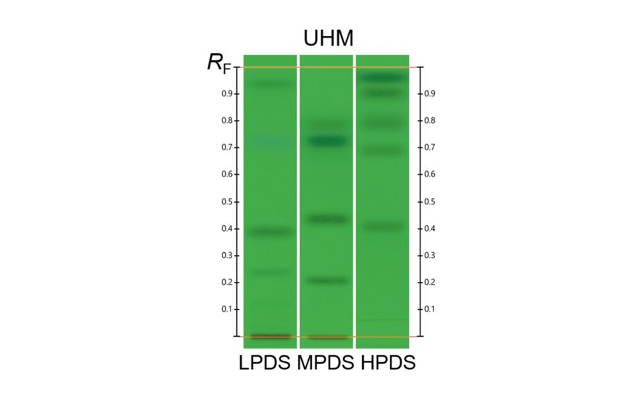 Separation of the UHM components with the CDS