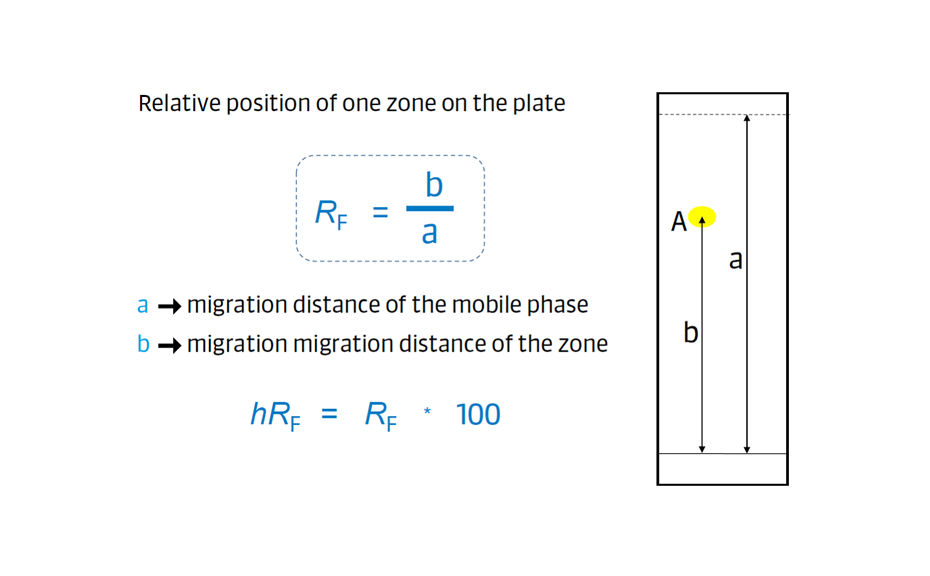 Figure 8: Calculation of the retardation factor (RF)