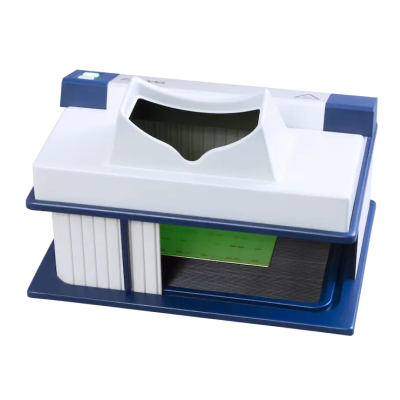 The CAMAG UV Cabinet 4 is designed for inspecting thin-layer chromatograms or other objects under UV light in absence of ambient light.